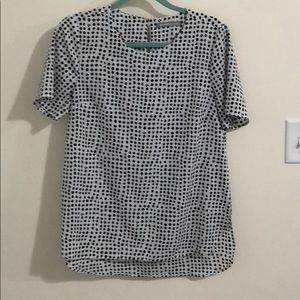 Black and White Polkadot Blouse